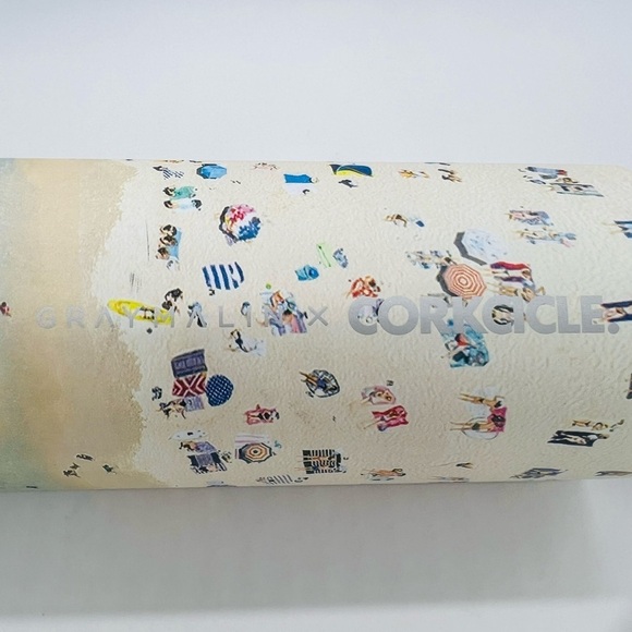 GRAY MALIN X CORKCICLE 16 OZ INSULATED WATER HYDRATION BOTTLE WITH BEACH SCENE - Picture 8 of 13